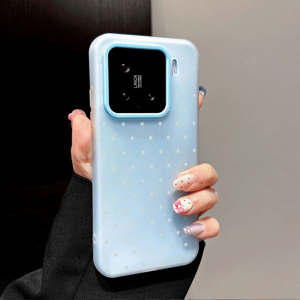 Adorable Light Blue Polka Dot  - đánh giá và giá Xiaomi Redmi Note 14