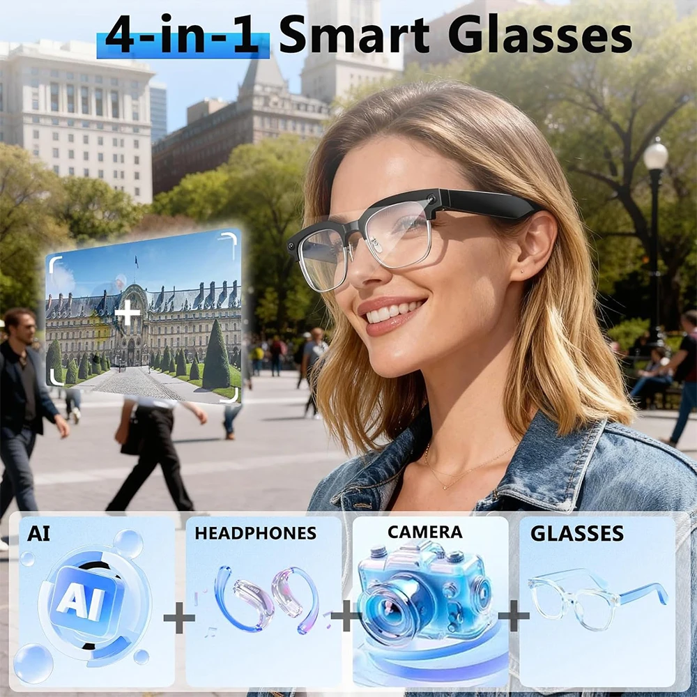 4K Smart AI Glasses 8MP Camera - đánh giá và giá Smart Glasses Lens
