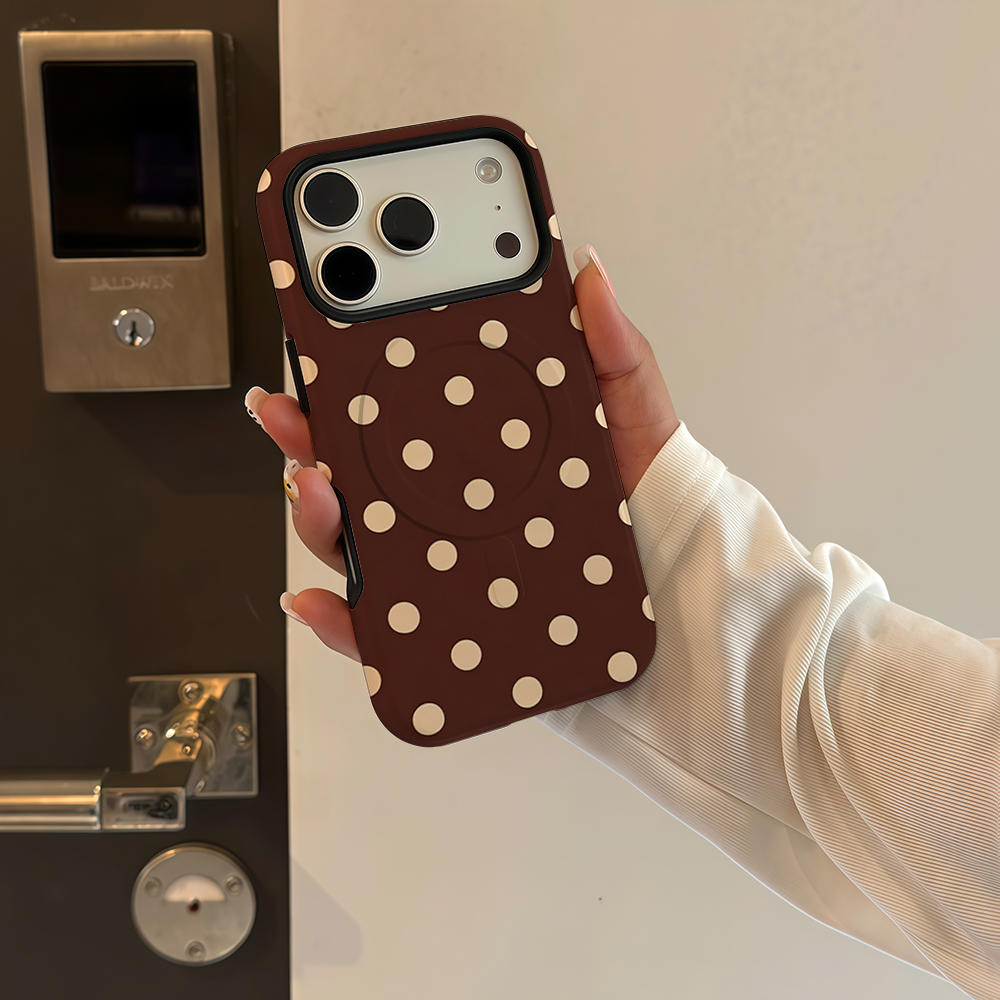 Brown Beige Polka Dot Phone Ca - đánh giá và giá Apple Iphone 15